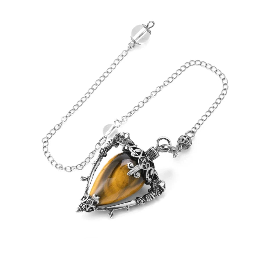 Tigers Eye Pentagram Pendulum