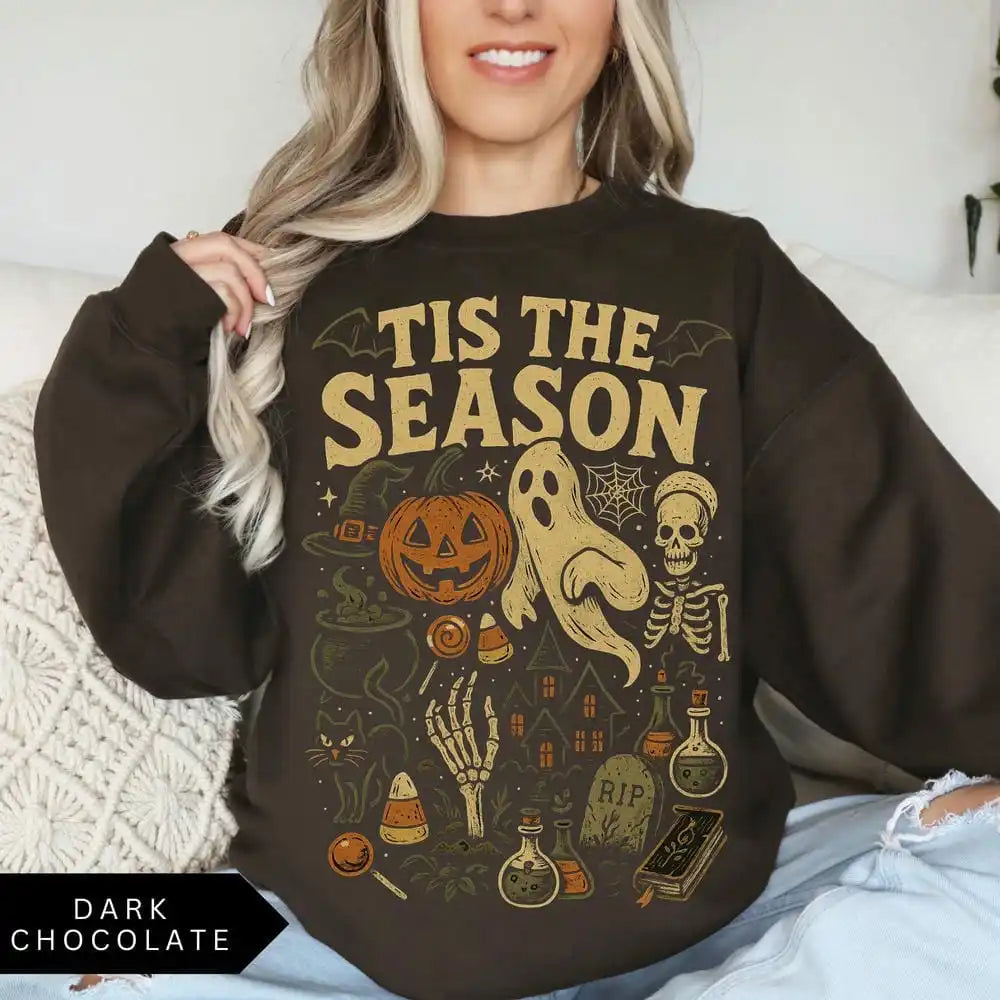Tis The Season Halloween Coffee Sweatshirt