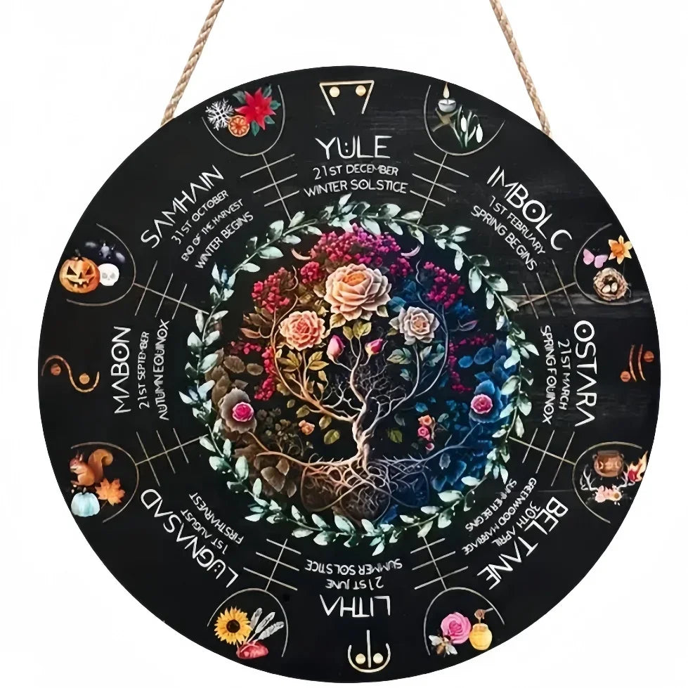 Tree Flower Wheel of The Year Pagan Calendar