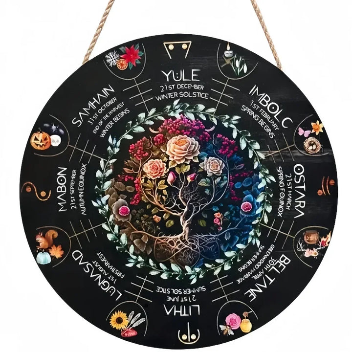 Tree Flower Wheel of The Year Pagan Calendar