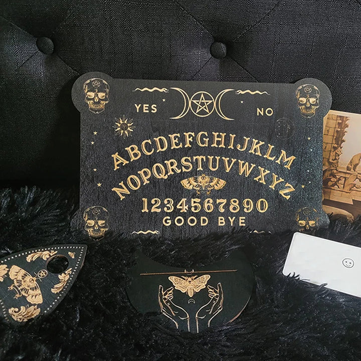 Triple Moon Pentacle Skull Ouija Board