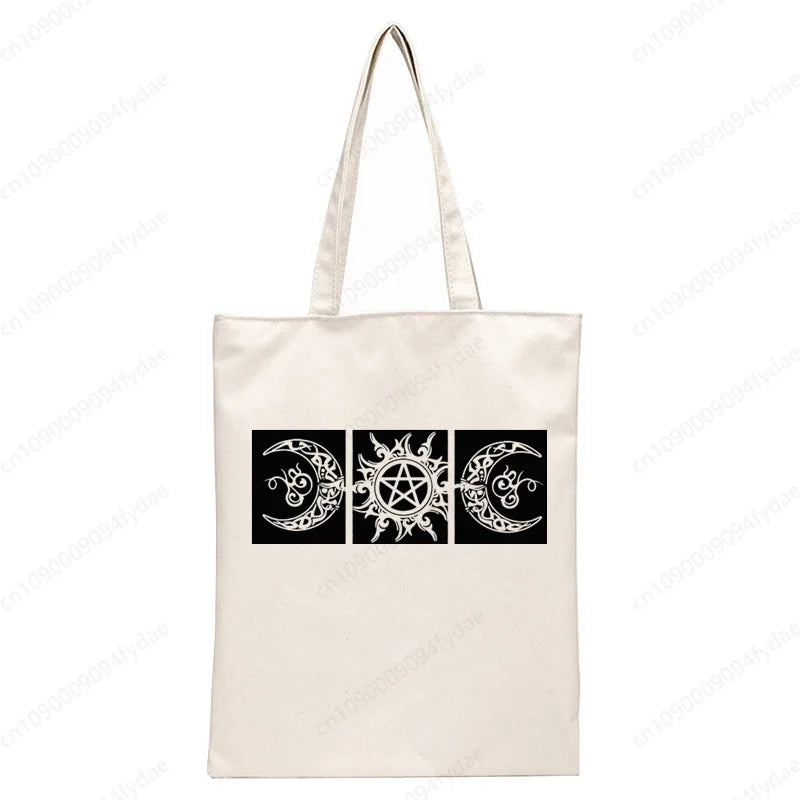 Triple Moon Pentacle Tote Bag
