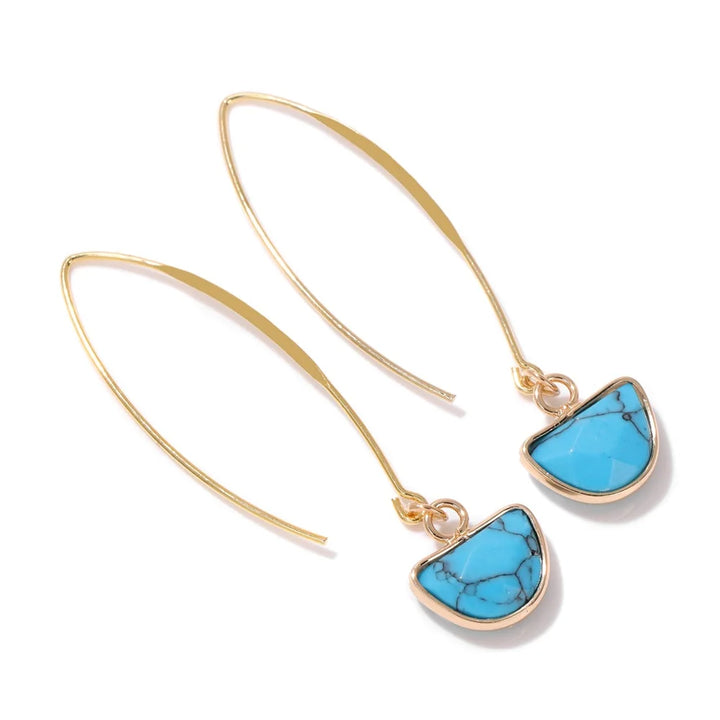 Turquoise Gold Earrings