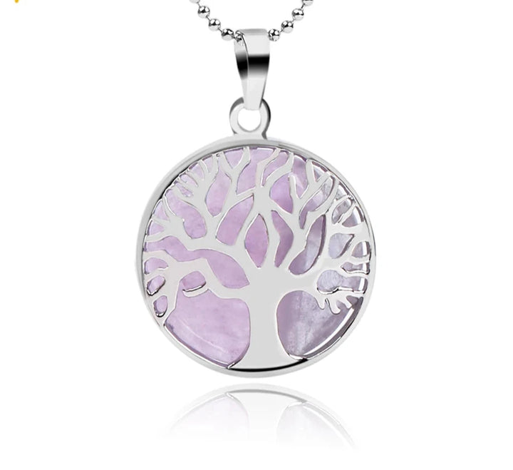 Amethyst Tree of Life Crystal Necklaces | Green Witch Creations