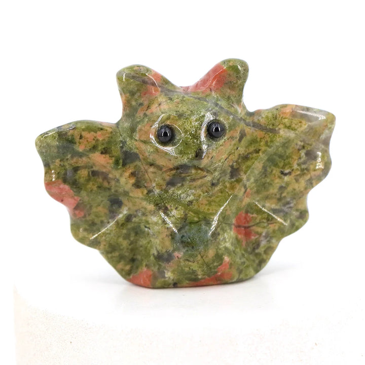 Unakite Crystal Bat Statues