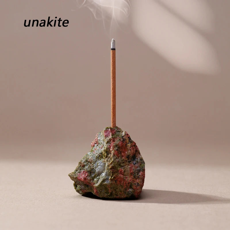 Unakite Crystal Incense Holders