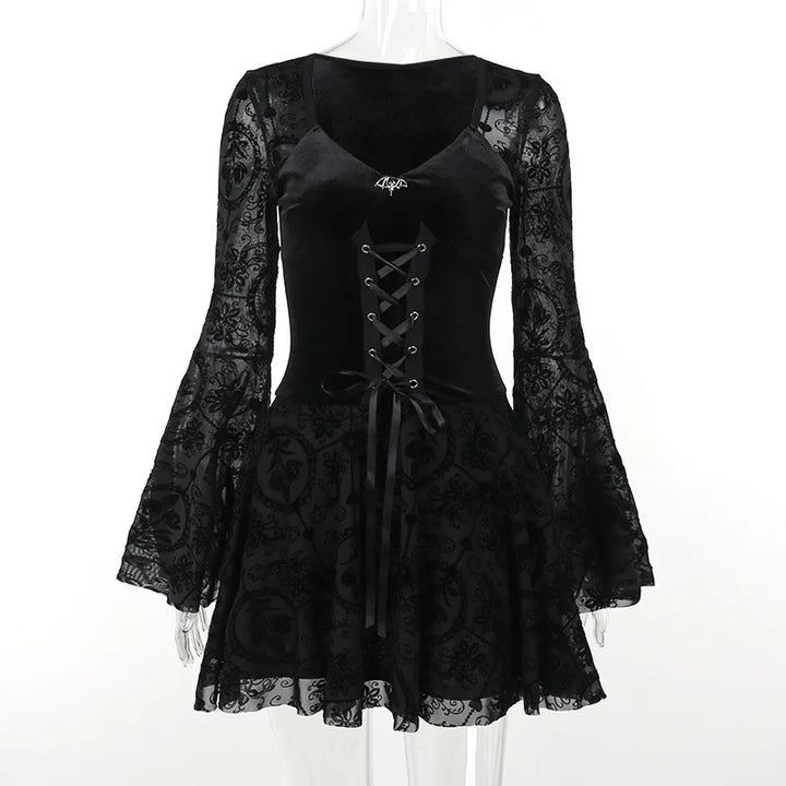 Velvet Lace Witch Corset Dresses