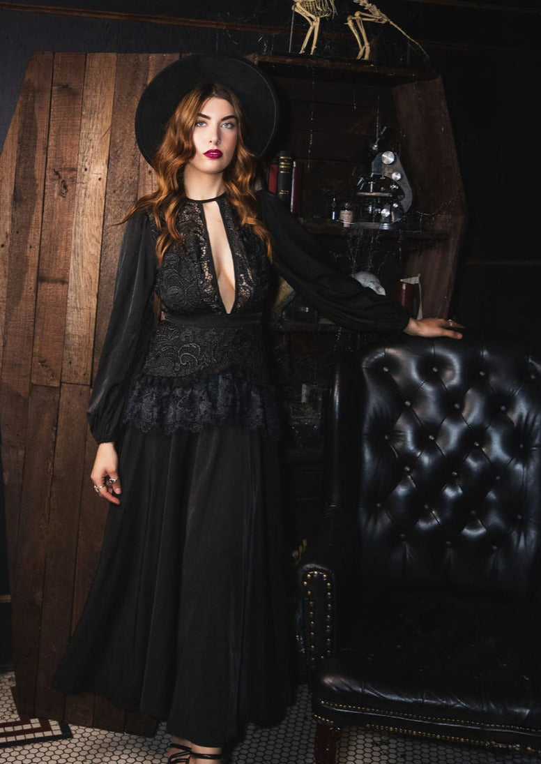 Victorian Black Lace Dress