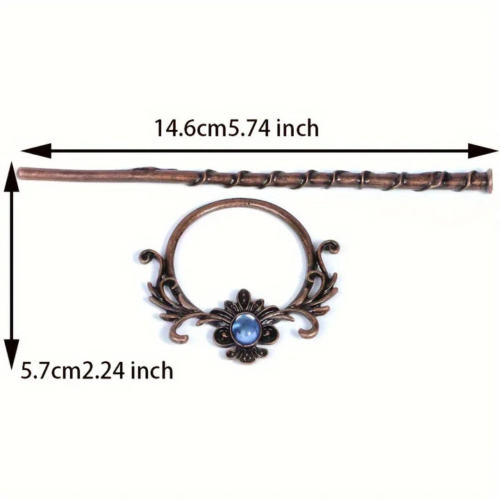Vintage Blue Gem Hair Fork