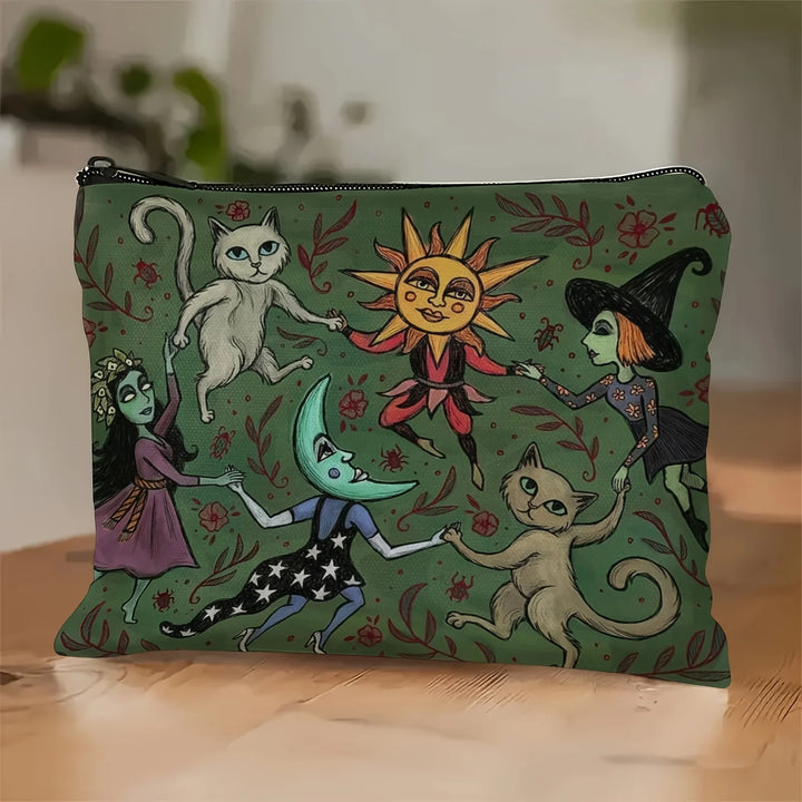 Whimsical Forest Night Makeup Bag