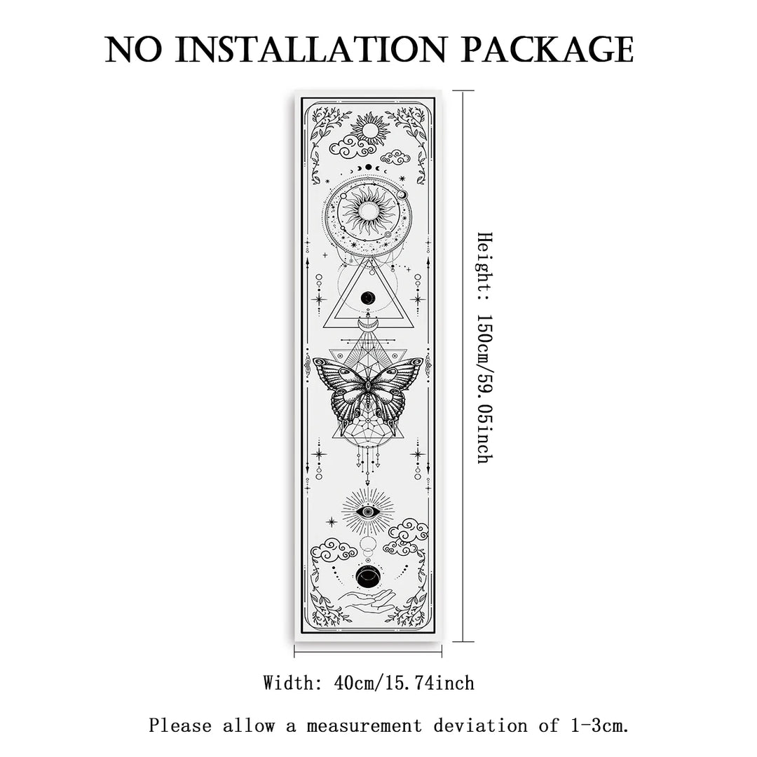 White Butterfly Boho Wall Banner Tapestry