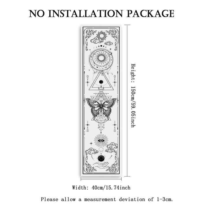 White Butterfly Boho Wall Banner Tapestry