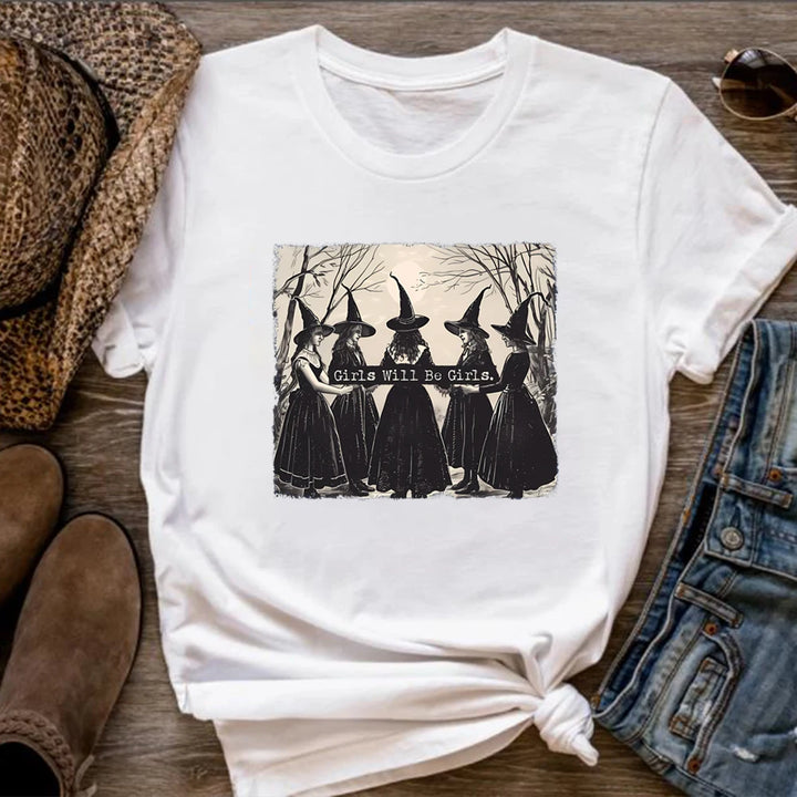 White Girls Will Be Girls Witch T-Shirts