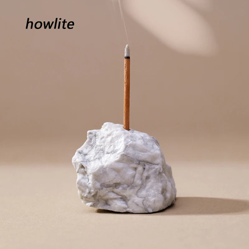 White Howlite Crystal Incense Holders