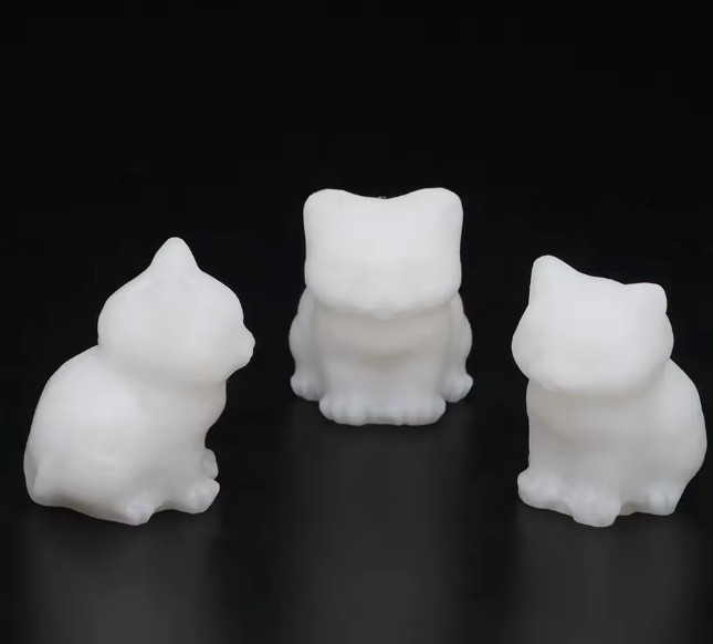 White Jade Cat Crystal