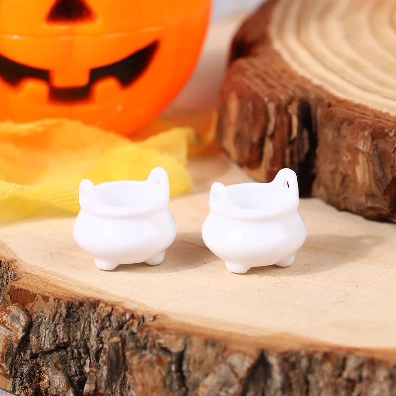 White Mini Witch Cauldrons