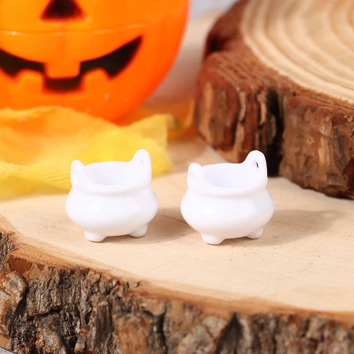 White Mini Witch Cauldrons