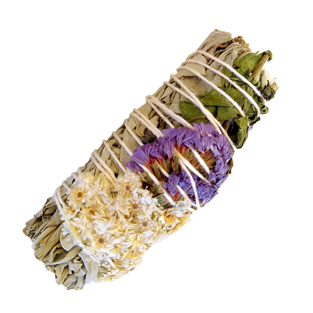 White Sage, Eucalyptus, Purple Sinuata and Lavender Smudge Bundle