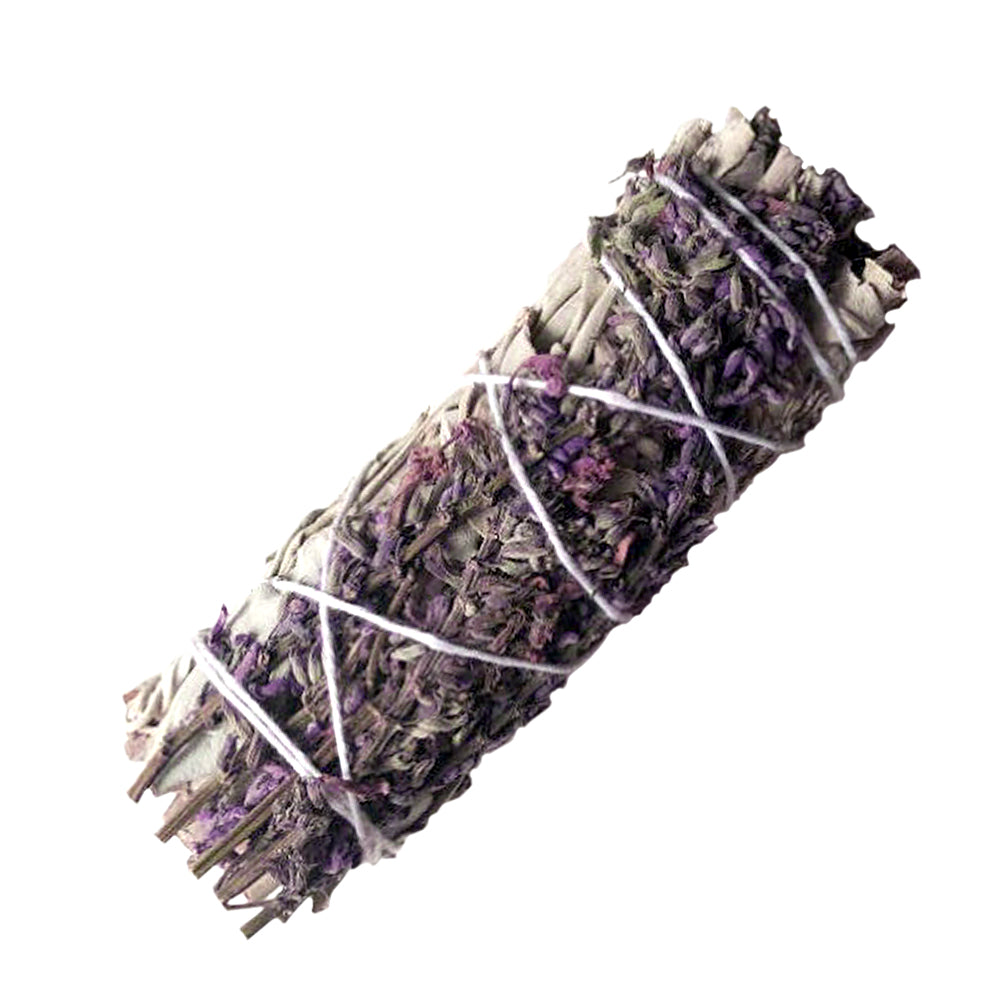 White Sage Purple Royal Lavender Smudge Bundle