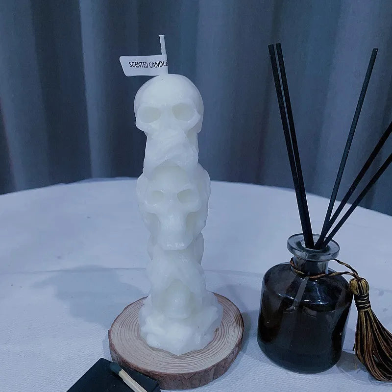 White Skull Ritual Candle