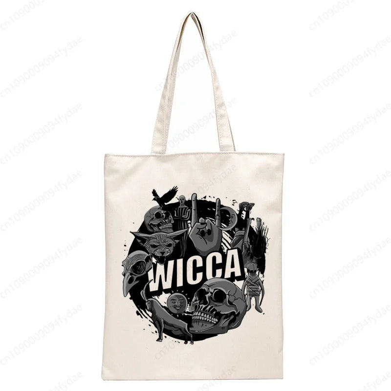 Wicca Skulls Tote Bag