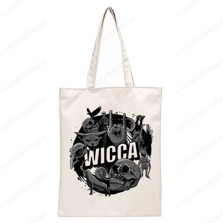 Wicca Skulls Tote Bag