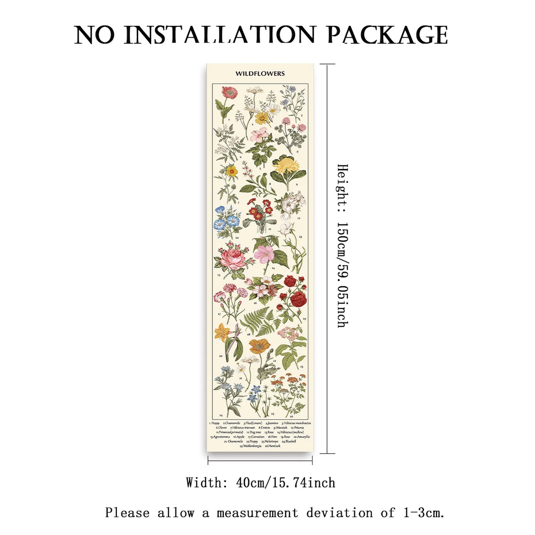 Wildflowers Boho Wall Banner Tapestry