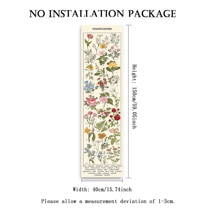 Wildflowers Boho Wall Banner Tapestry