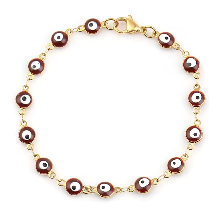 Red Evil Eye Gold Bracelet
