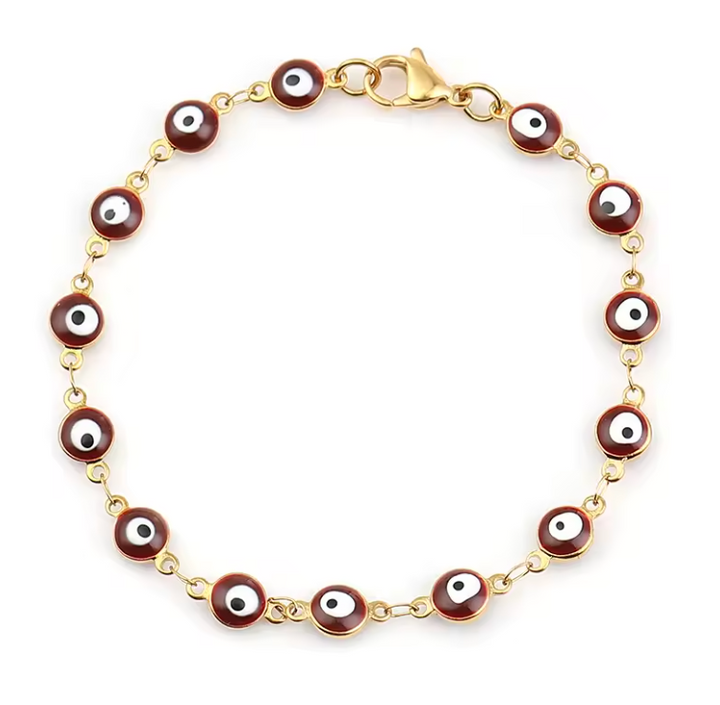 Red Evil Eye Gold Bracelet