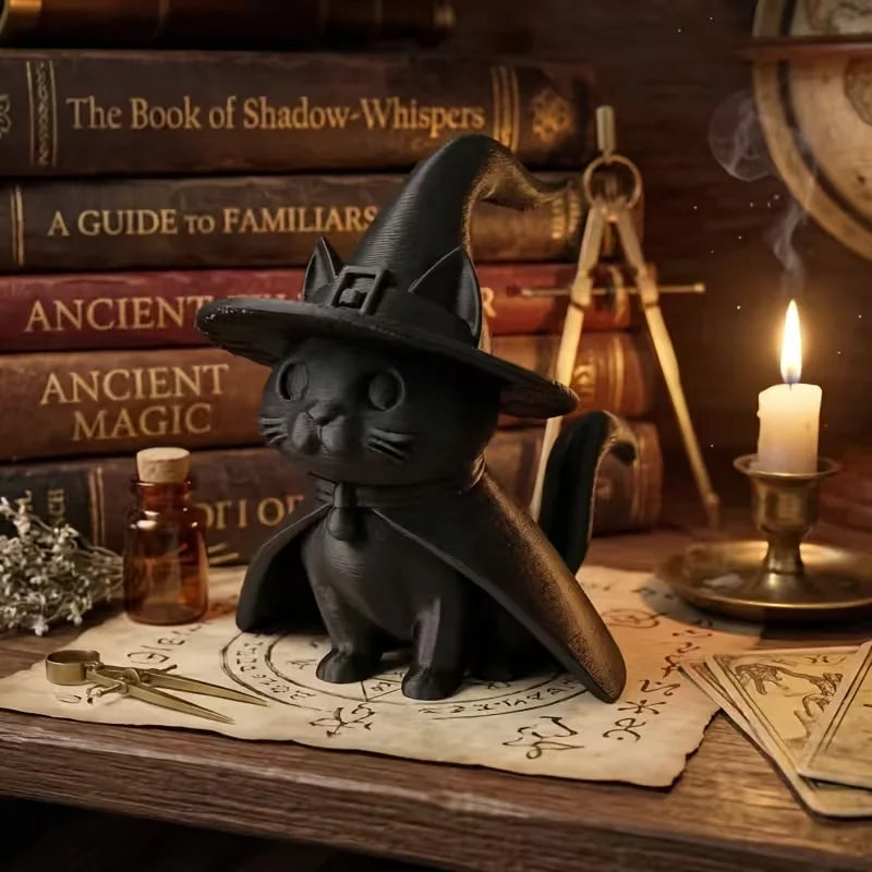 Witch Black Cat Figurine