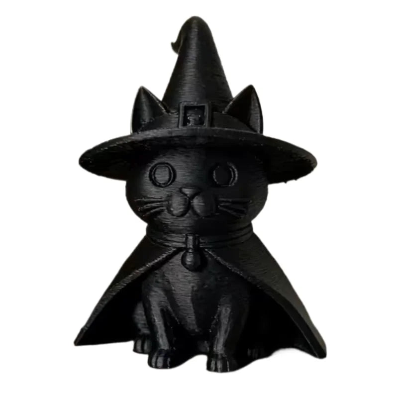 Witch Black Cat Figurine Halloween Decor