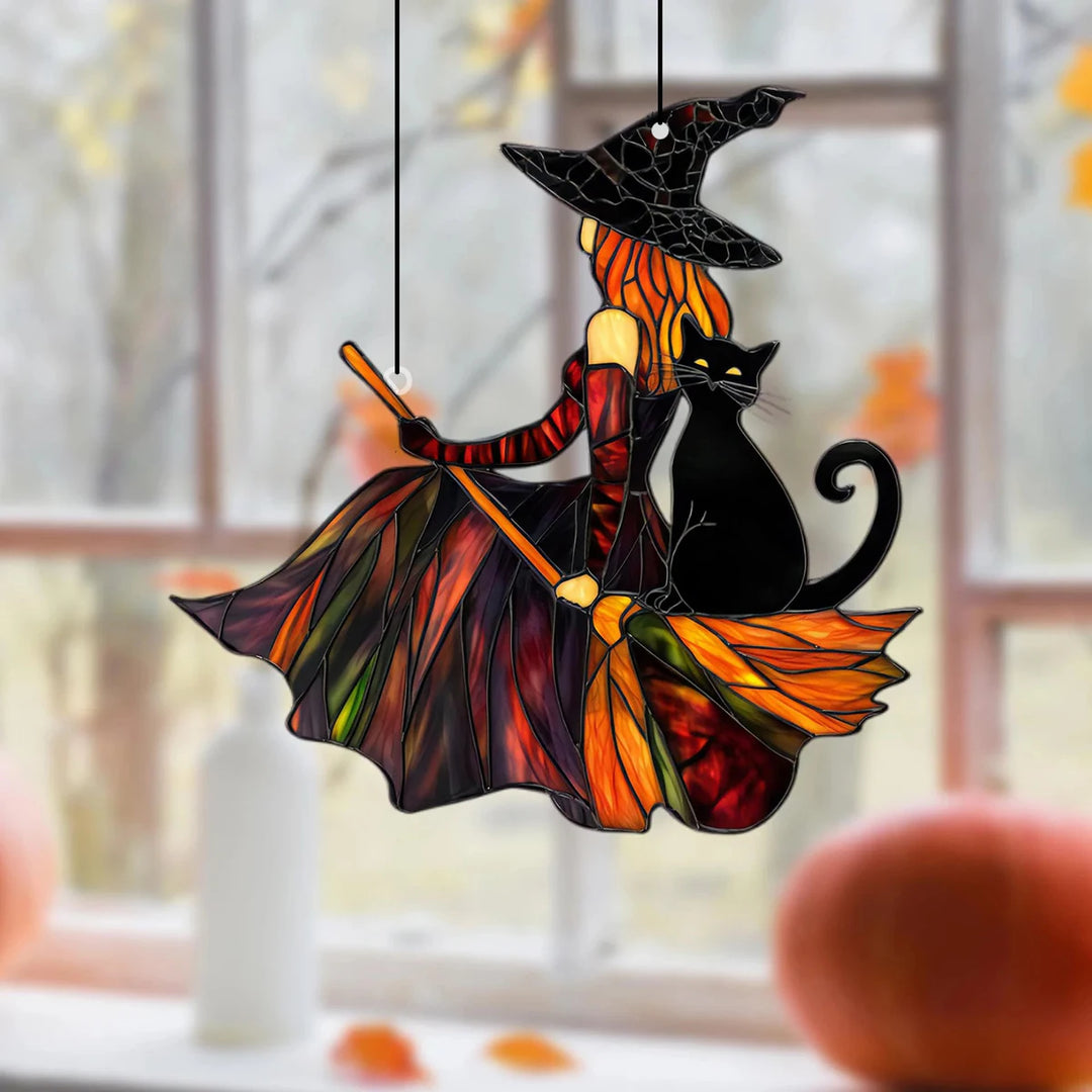 Witch Black Cat Sun Catchers