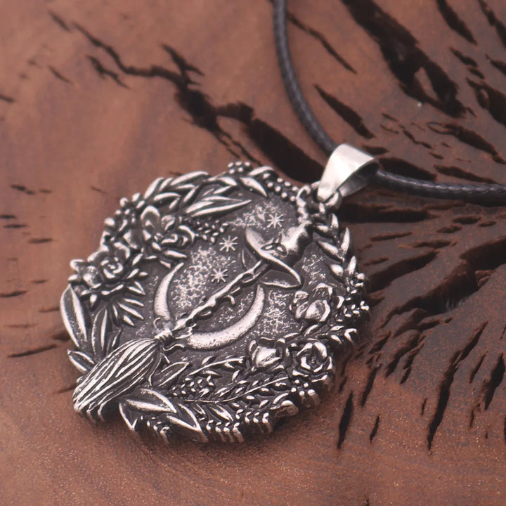 Witch Broom Floral Necklace