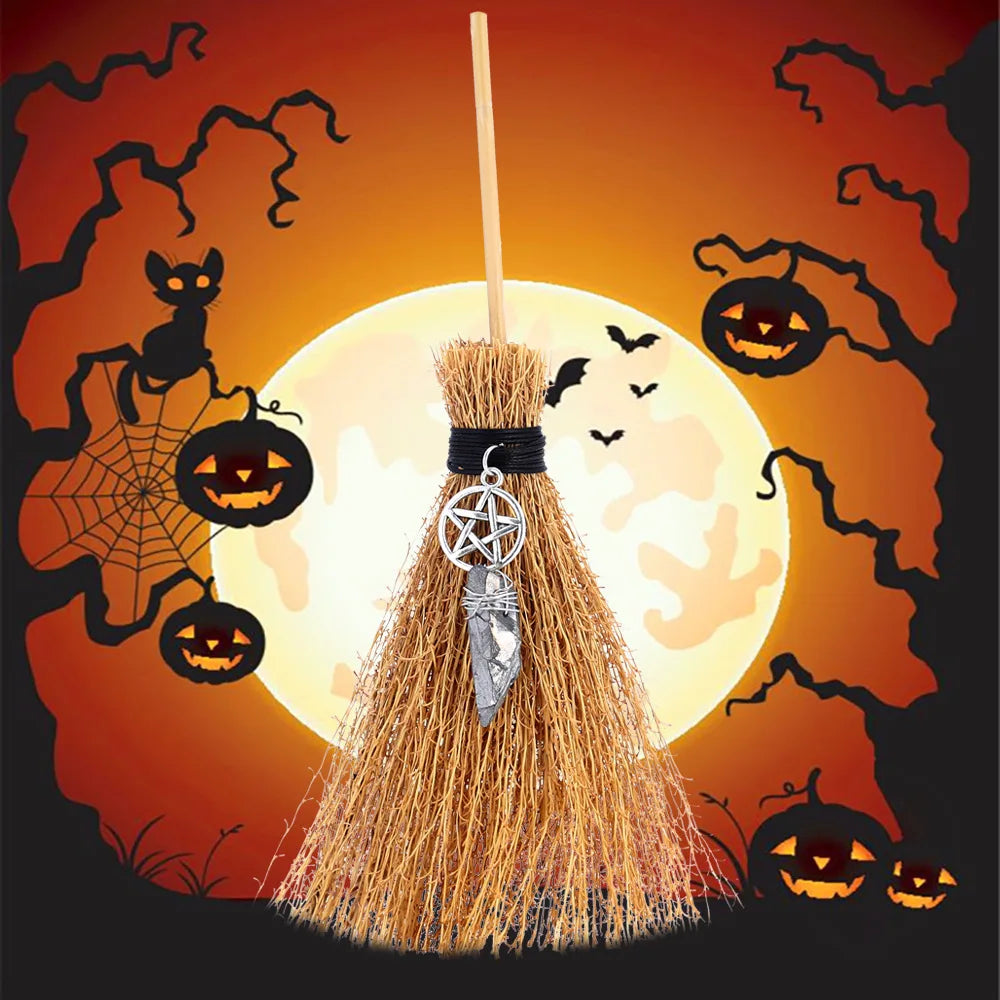 Witch Broom Halloween Home Decor