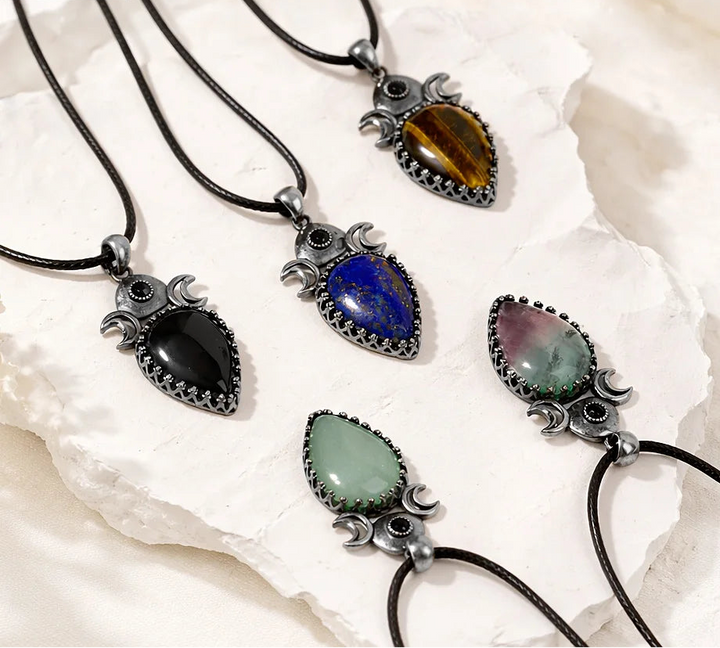 Witch Crystal Triple Moon Necklaces