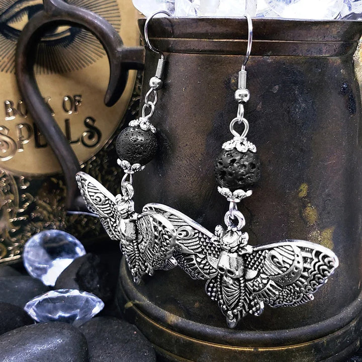Witch Death Moth Earrings