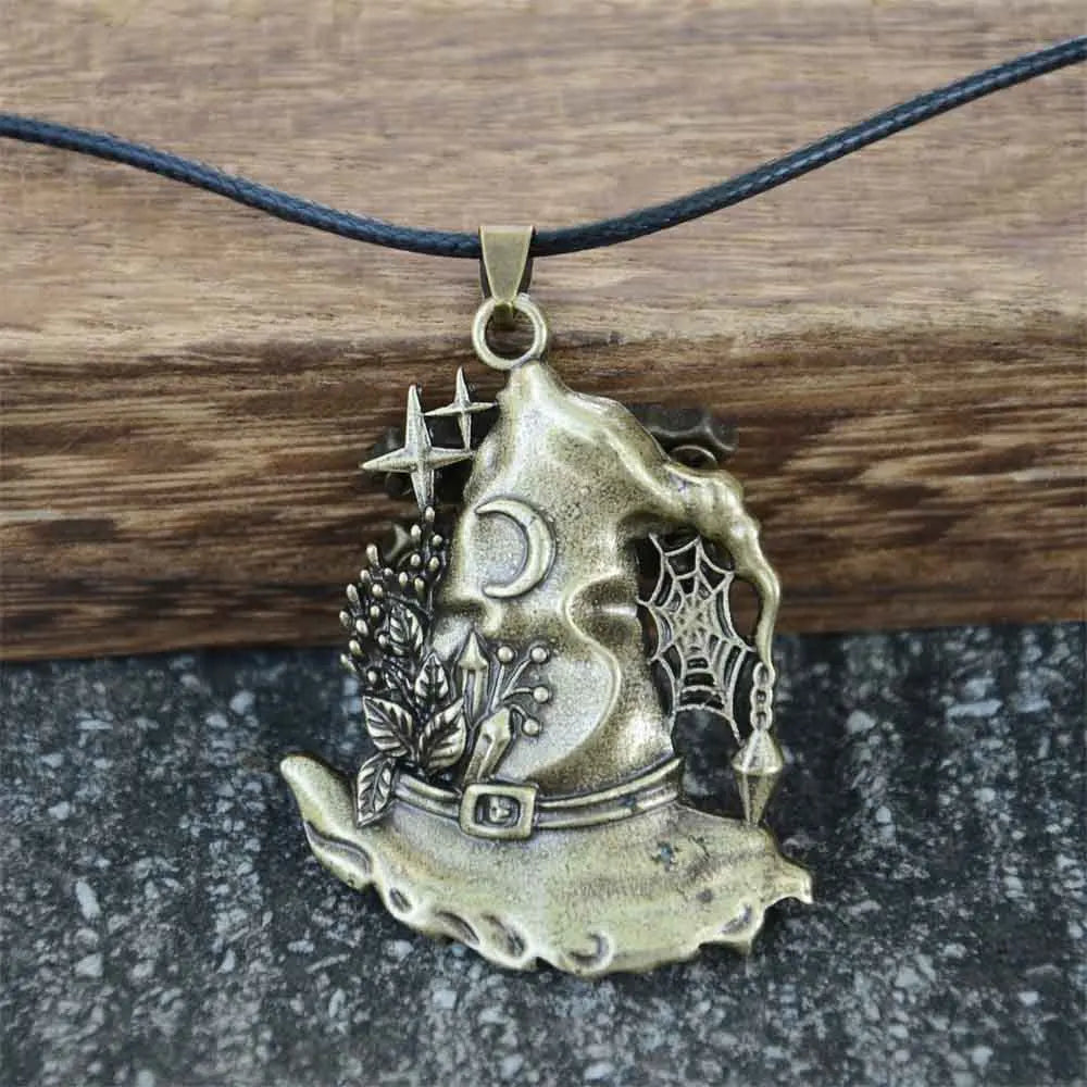 Witch Hat Bronze Necklace