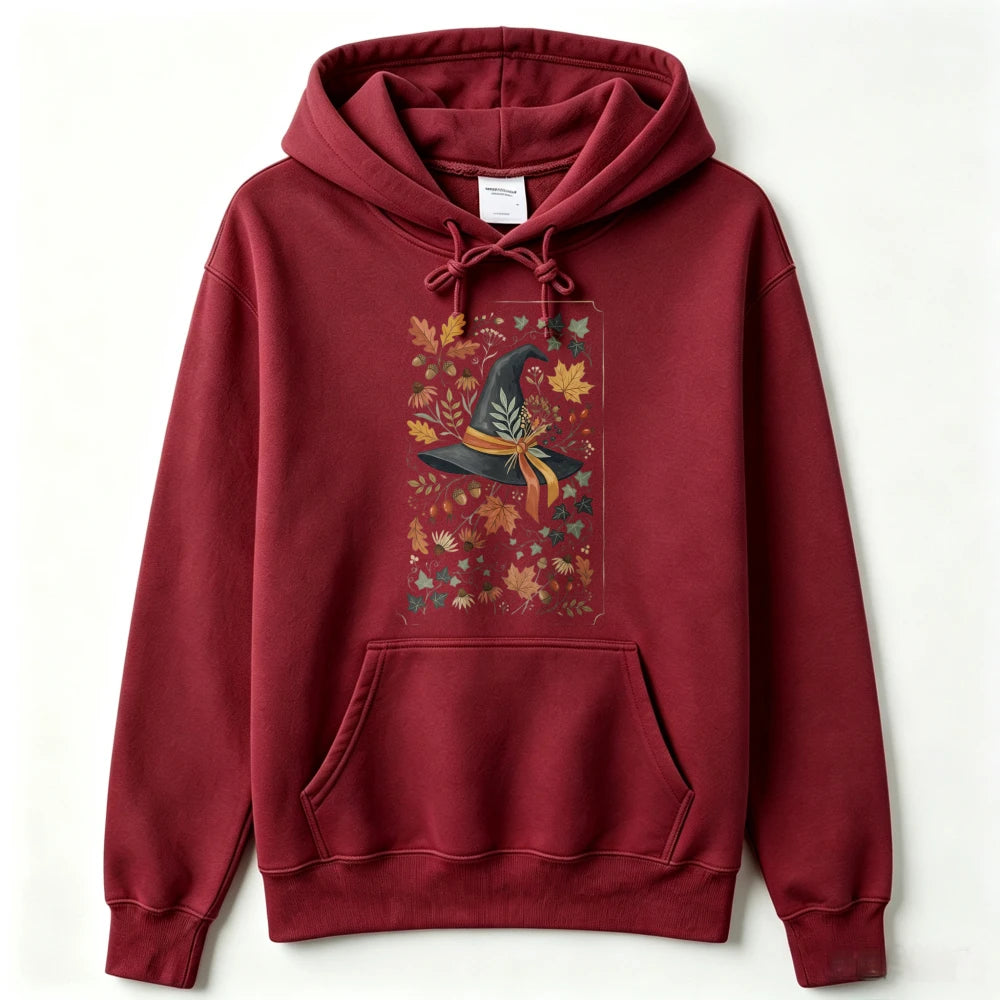 Witch Hat Burgundy Hoodie