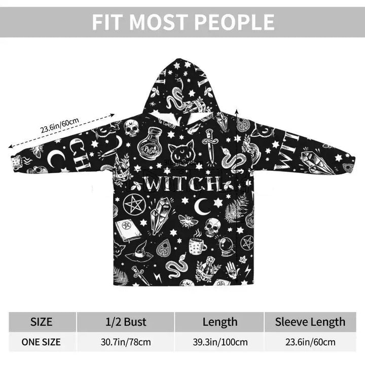Witch Hoodie Size