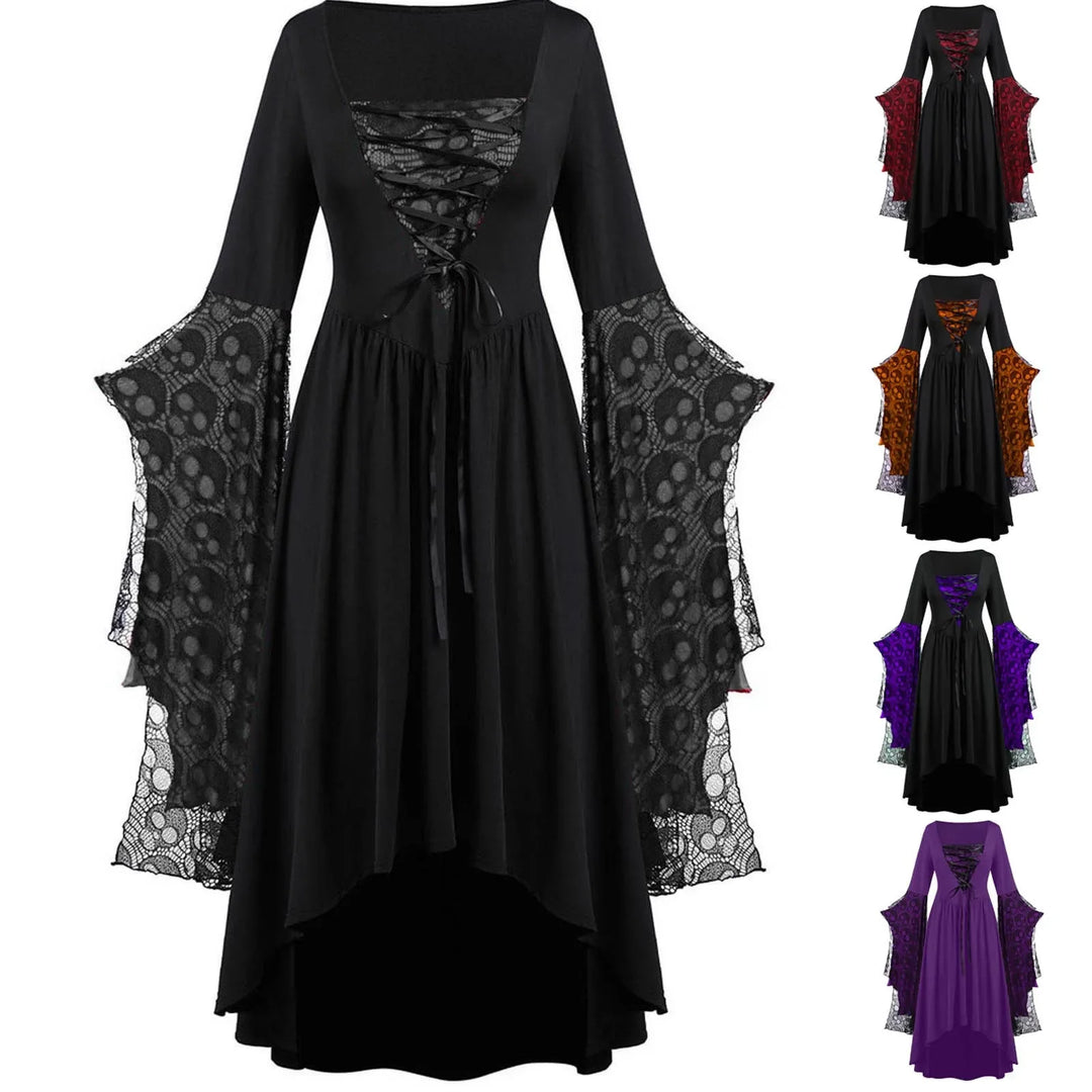 Witch Skull Halloween Dress Costumes