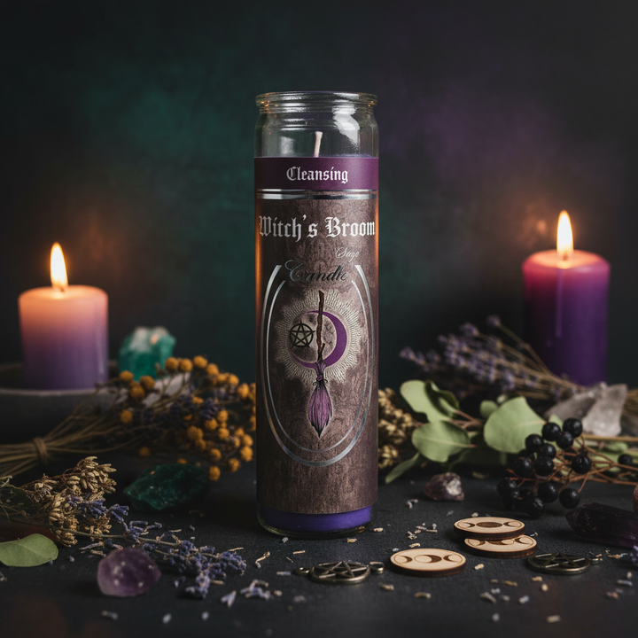 Witch's Broom Candle