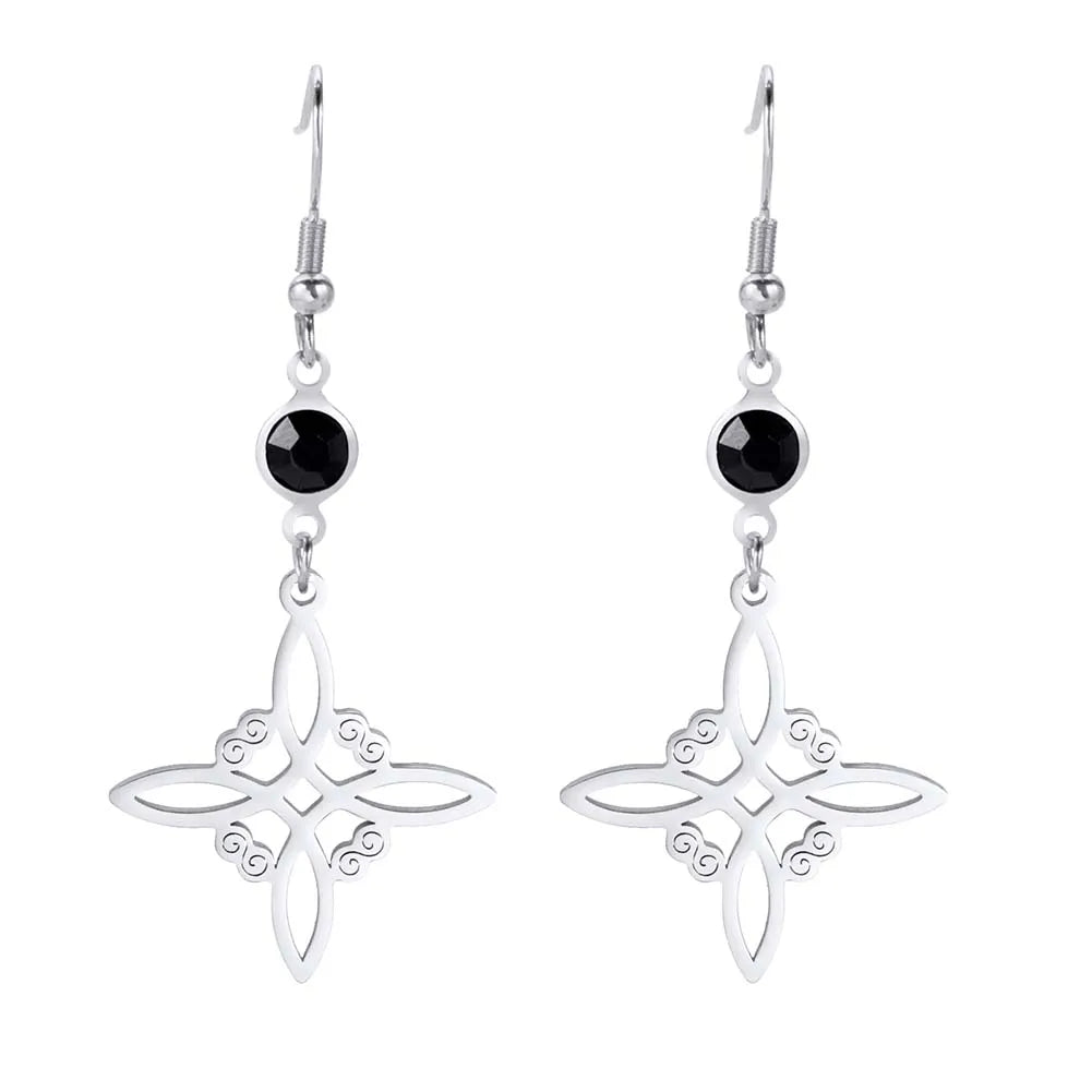Witches Knot Stone Earrings