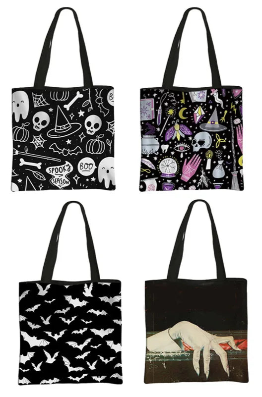 Witchy Black Tote Bags