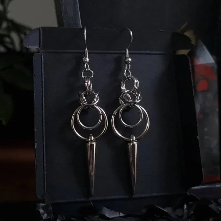 Witchy Chainmail Spike Earrings