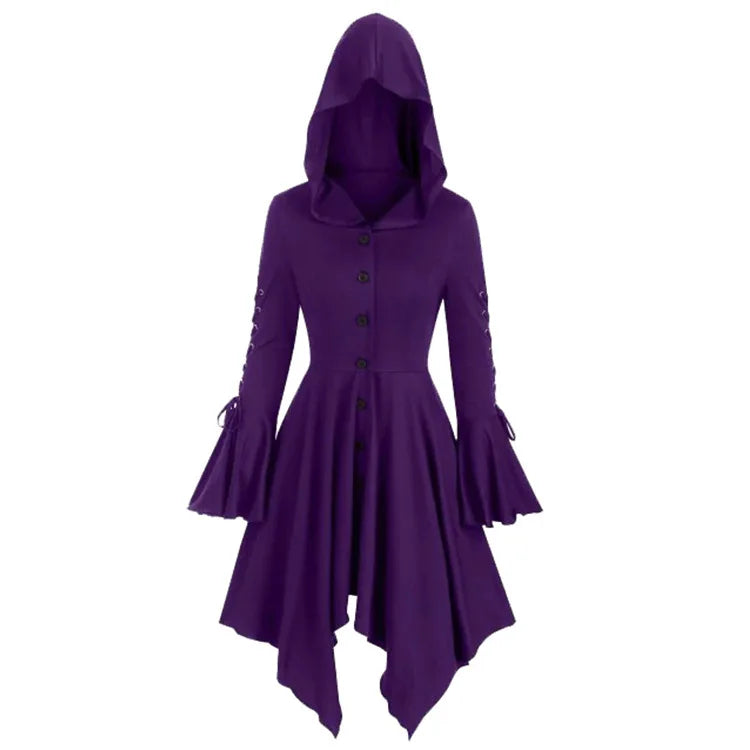 Witchy Hooded Dress - Purple