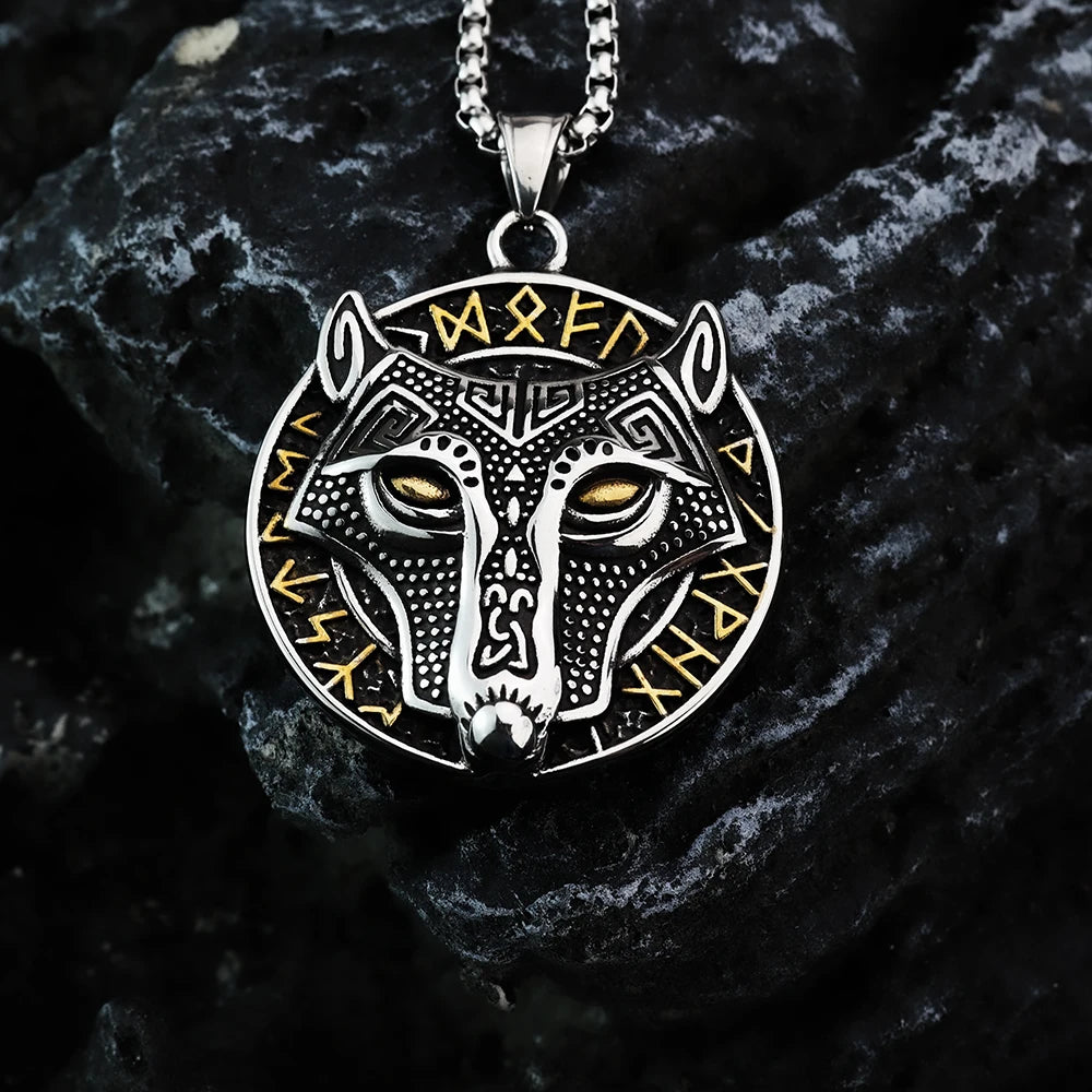 Wolf Runes Necklace