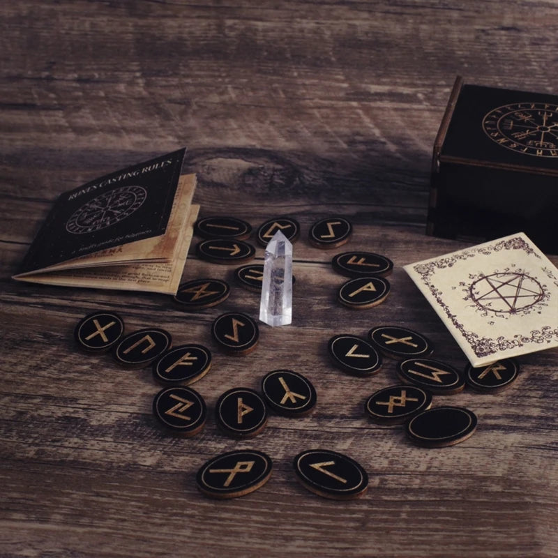 Wood Runes with Crystal
