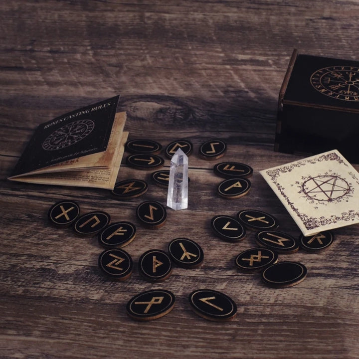 Wood Runes with Crystal