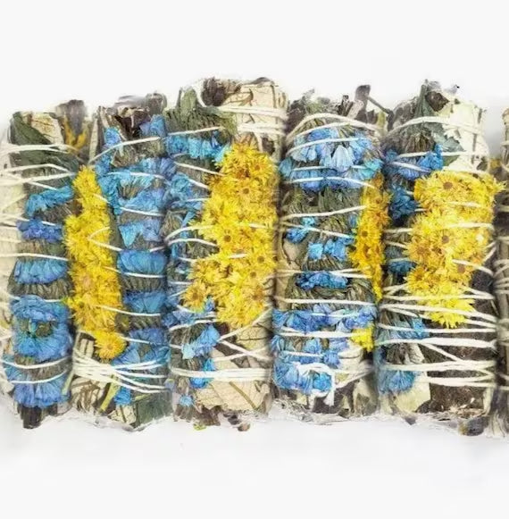 Yerba Santa, Blue Satice, & Mullein Smudge Stick 